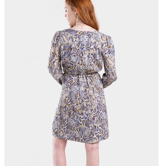 NWT Kai Snake Print Surplice Dress - Picture 3 of 4